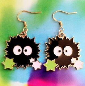 HANDMADE My Neighbor Totoro Soot Sprite Spirited Away Earrings